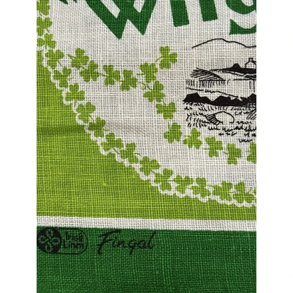 Irish Linen Tea Towel Irish Man's Philosophy Fingal‎ Wall Hanging Ireland Flaw